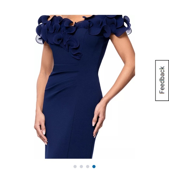 Xscape navy blue formal gown - floor length - Picture 4 of 9